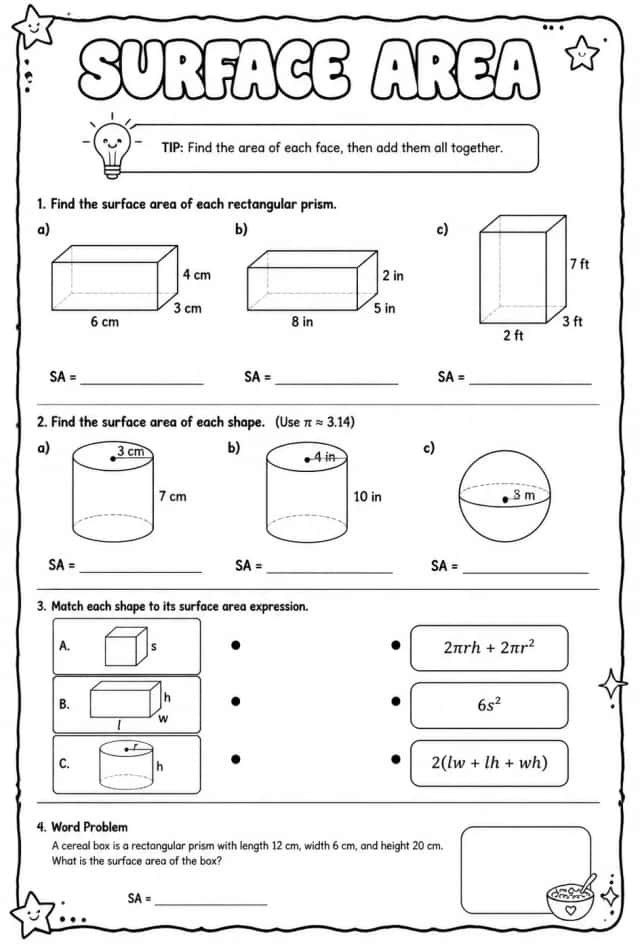 Surface area