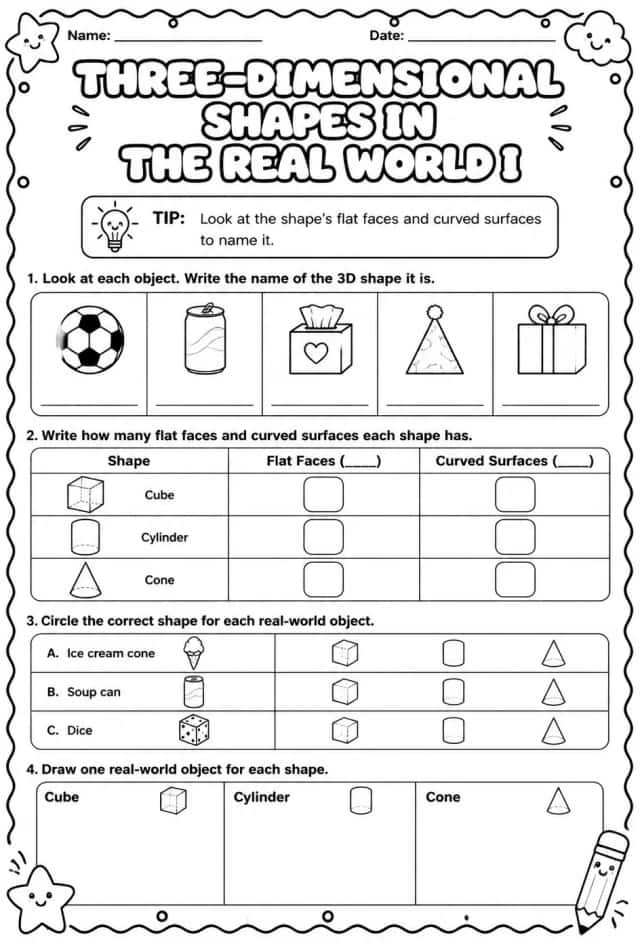 Three-dimensional shapes in the real world I