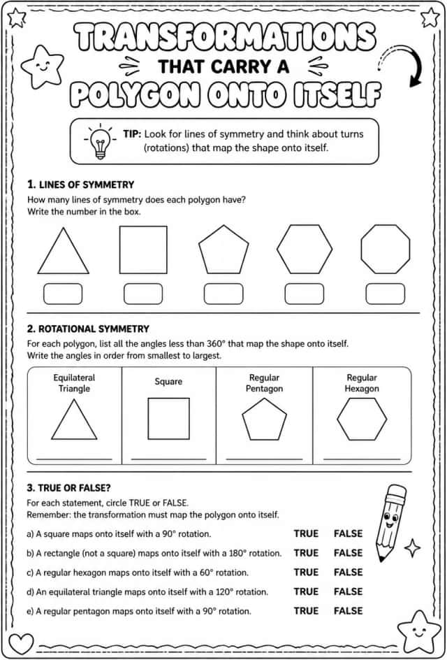 Transformations that carry a polygon onto itself