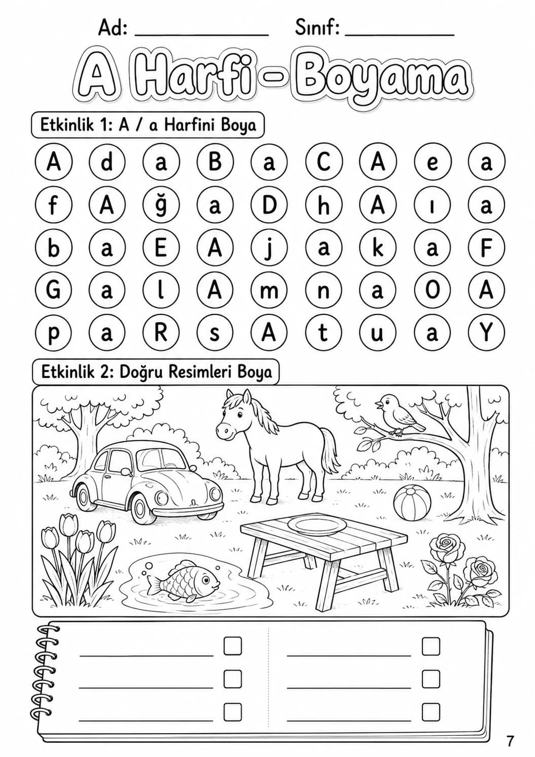 Turkish Letter A Phonics Worksheets Pack page 9 printable worksheet preview