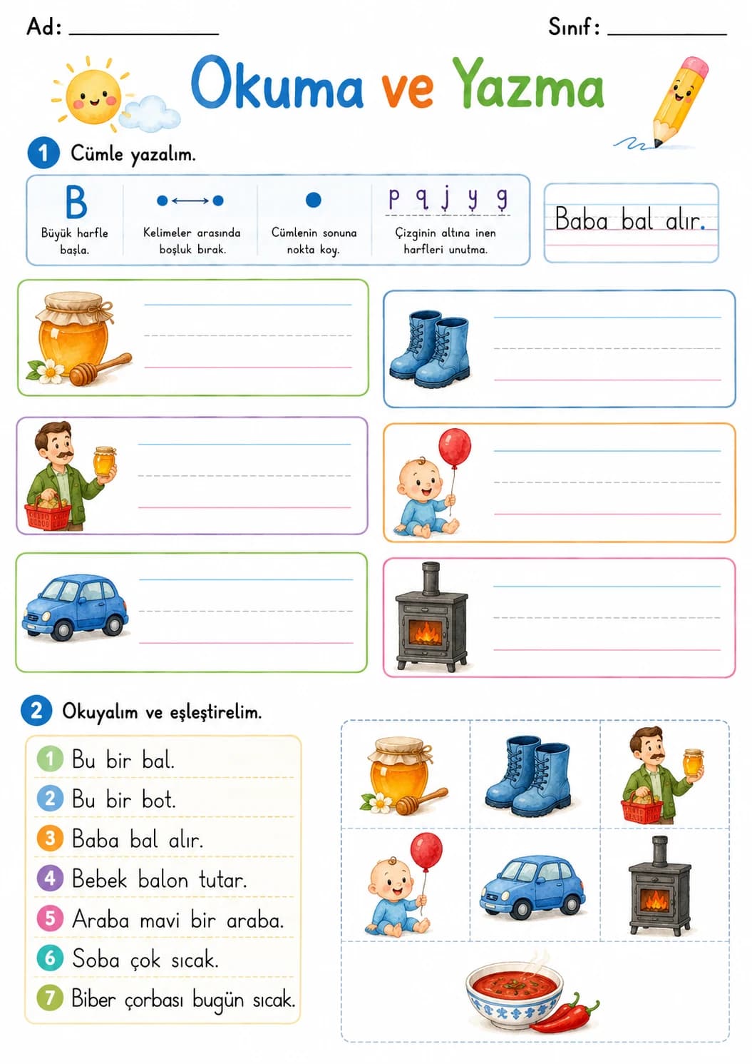 Turkish Letter B Phonics Worksheets Pack page 8 printable worksheet preview