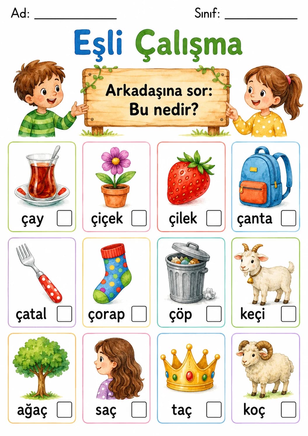 Turkish Letter C Cedilla Phonics Worksheets Pack page 10 printable worksheet preview