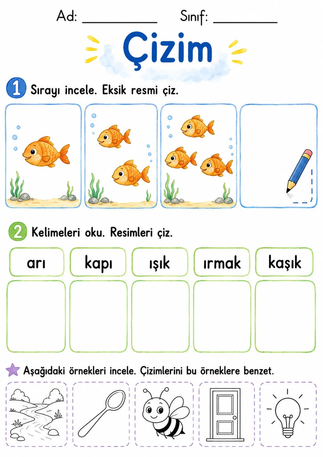 Turkish Letter Dotless I Phonics Worksheets Pack page 5 printable worksheet preview