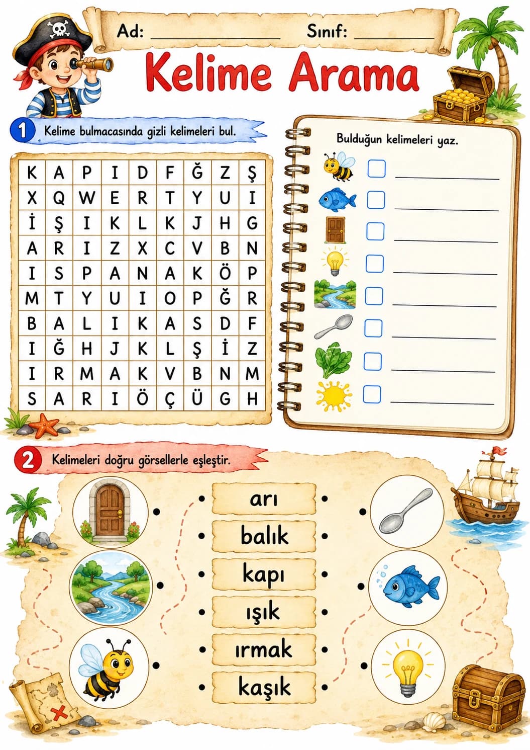 Turkish Letter Dotless I Phonics Worksheets Pack page 7 printable worksheet preview