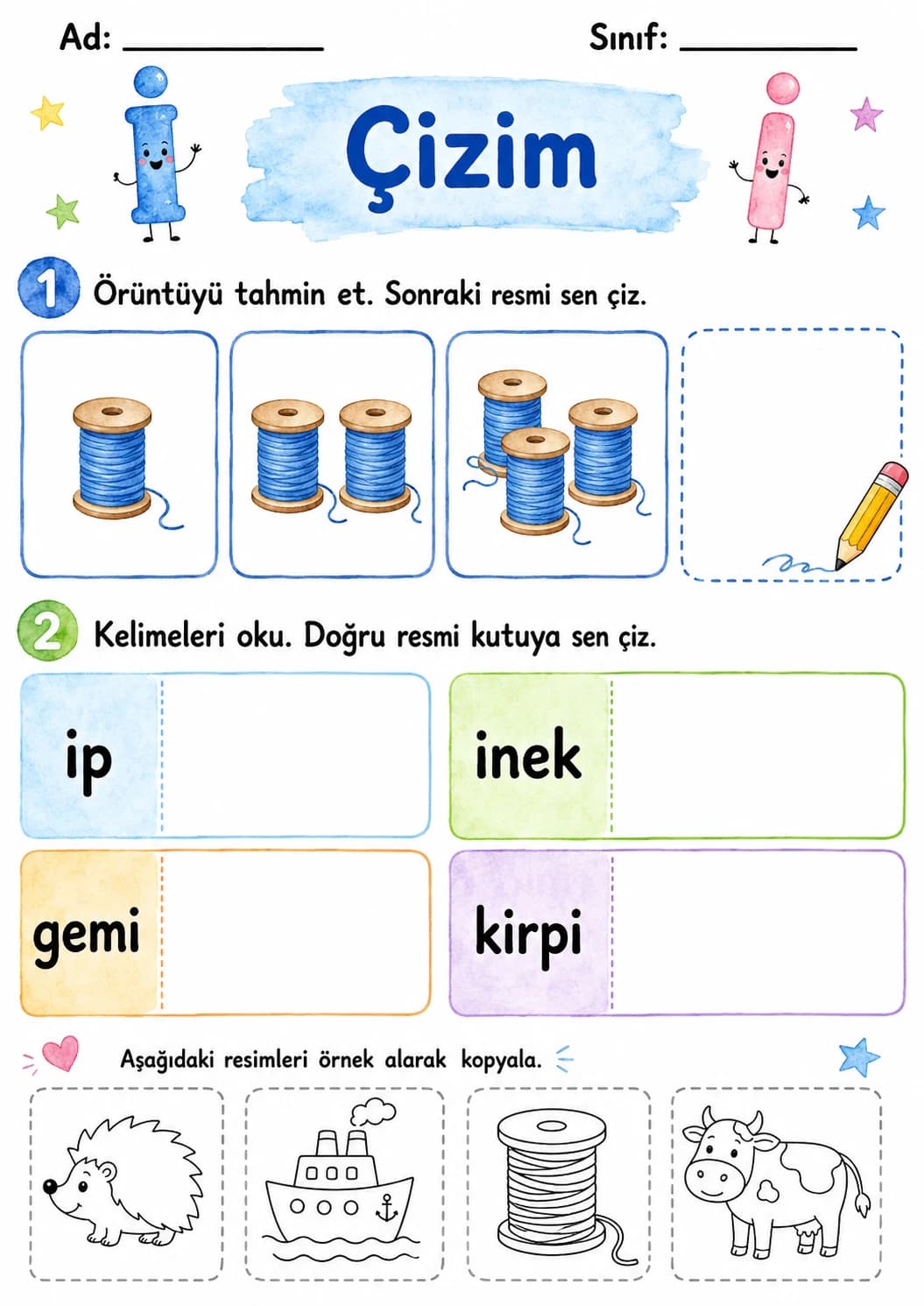 Turkish Letter Dotted I Phonics Worksheets Pack page 4 printable worksheet preview