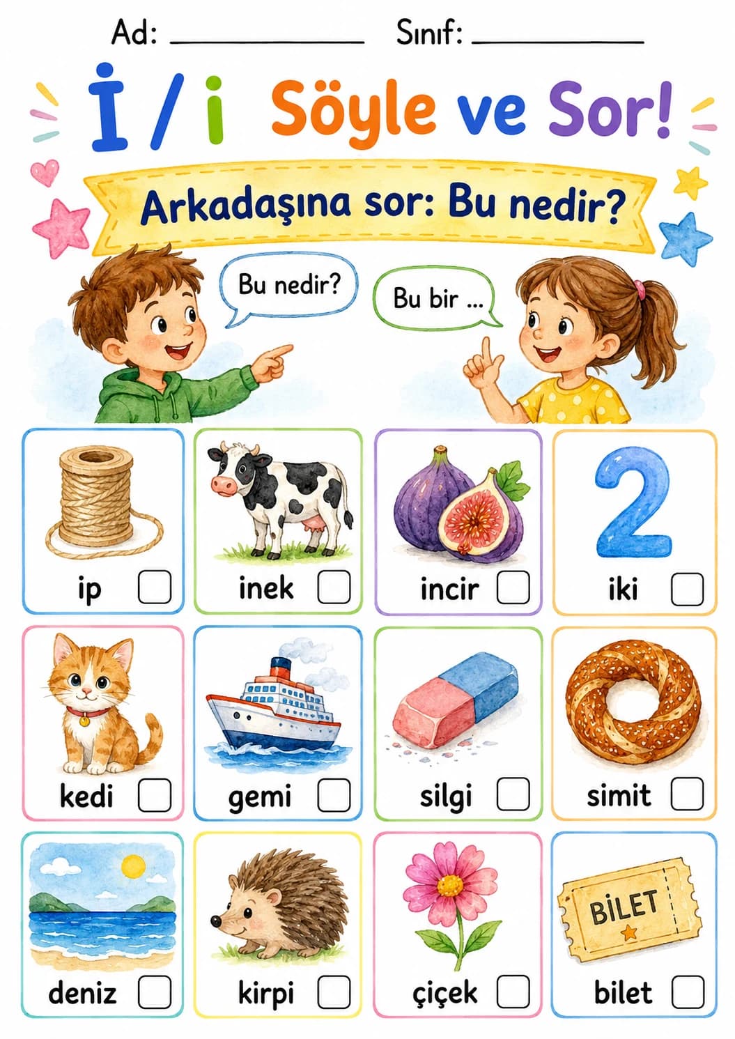 Turkish Letter Dotted I Phonics Worksheets Pack page 8 printable worksheet preview