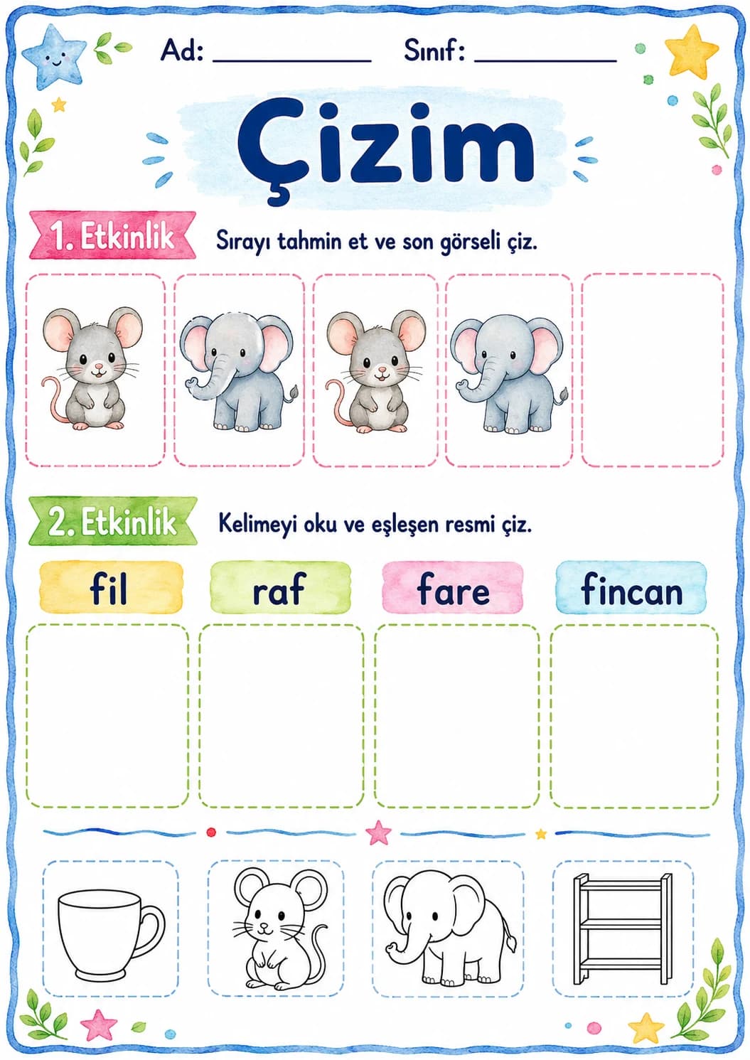 Turkish Letter F Phonics Worksheets Pack page 4 printable worksheet preview