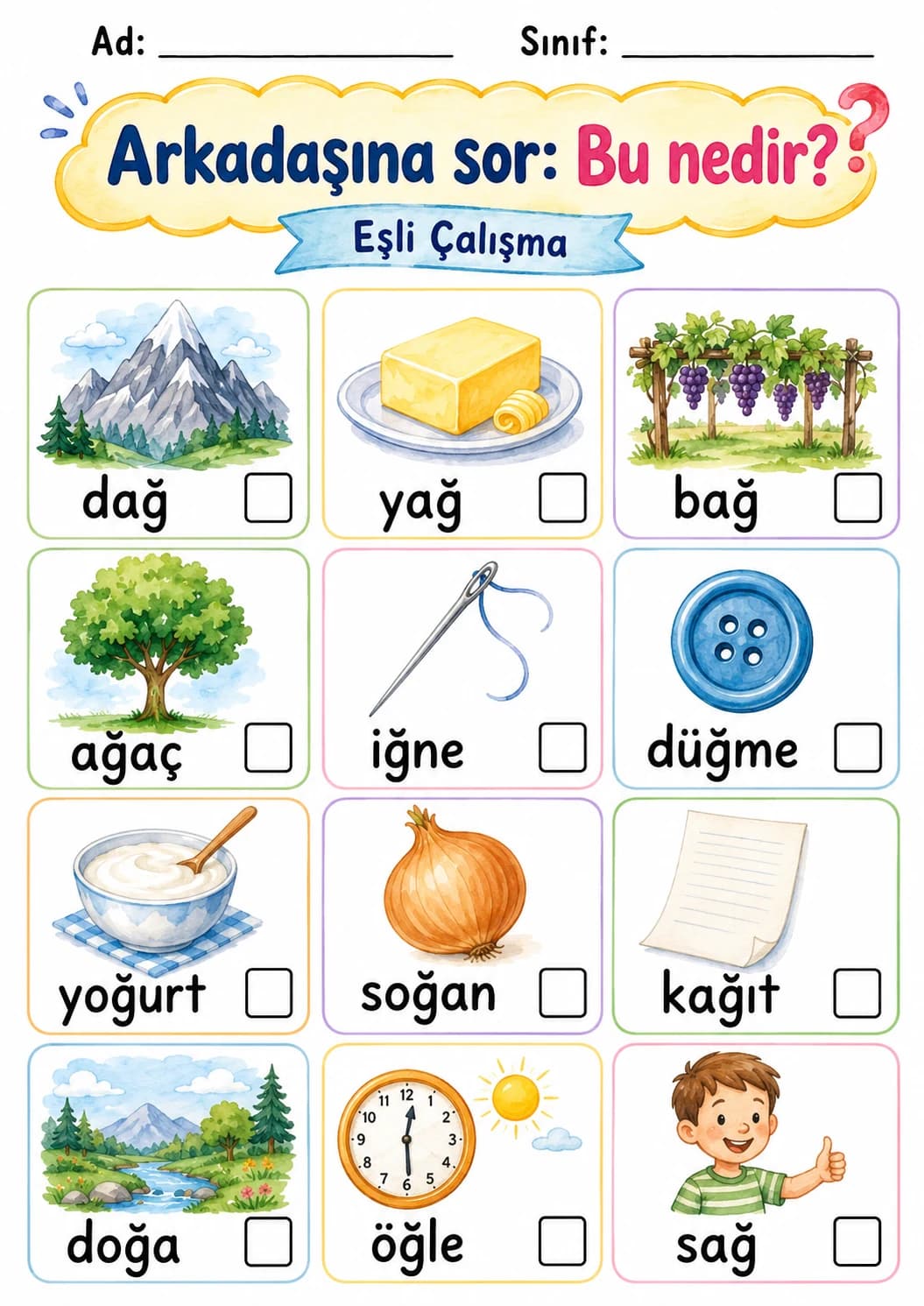 Turkish Letter G Breve Phonics Worksheets Pack page 3 printable worksheet preview