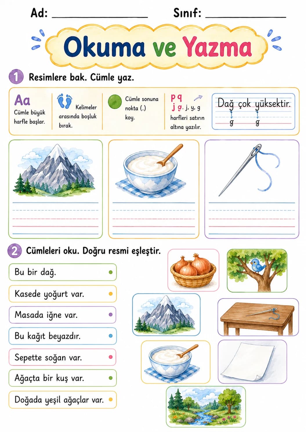 Turkish Letter G Breve Phonics Worksheets Pack page 6 printable worksheet preview