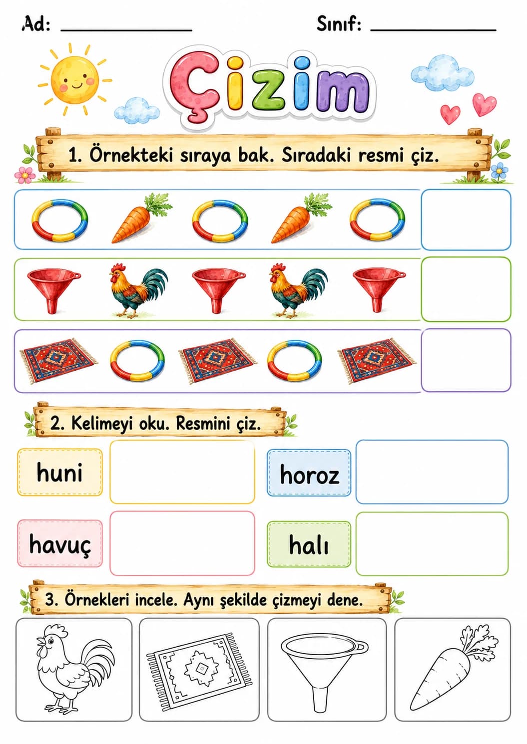 Turkish Letter H Phonics Worksheets Pack page 4 printable worksheet preview