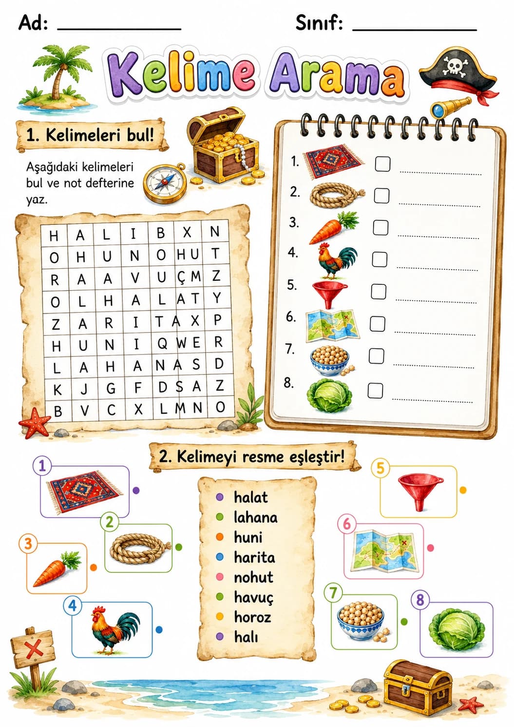 Turkish Letter H Phonics Worksheets Pack page 8 printable worksheet preview