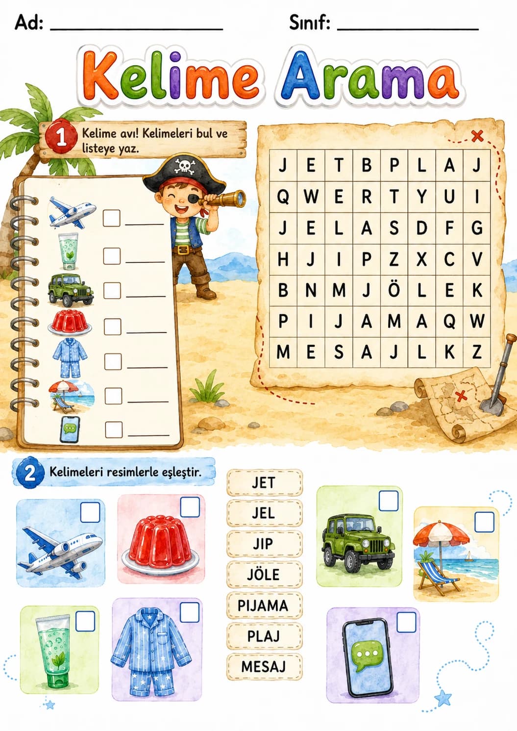 Turkish Letter J Phonics Worksheets Pack page 7 printable worksheet preview
