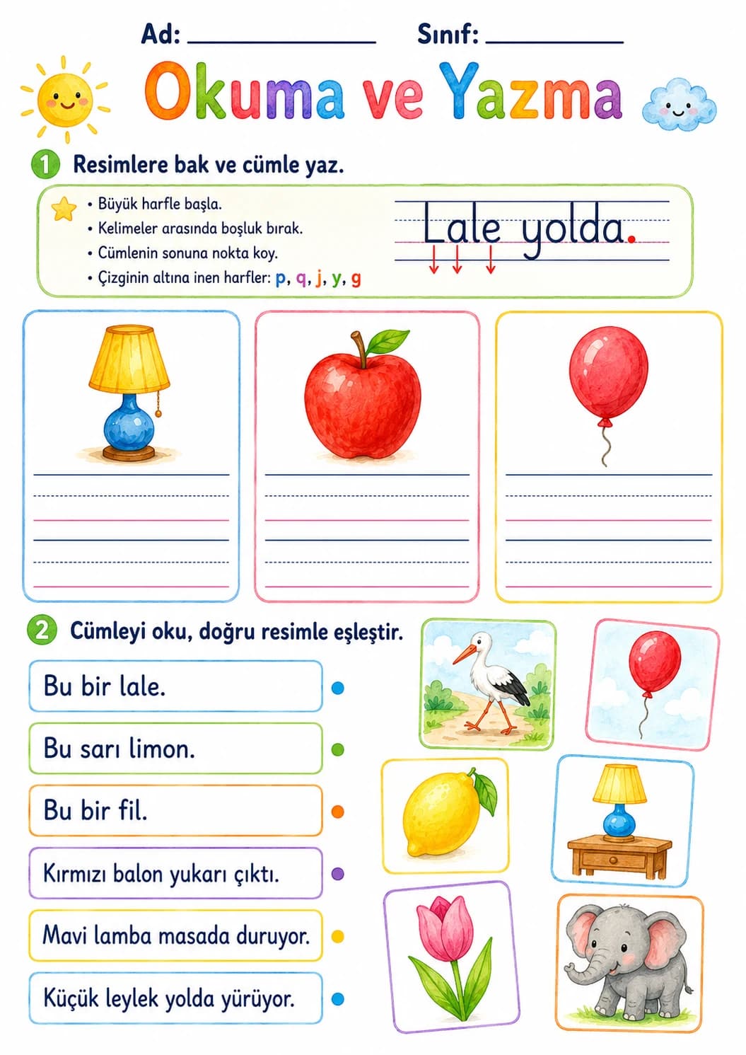 Turkish Letter L Phonics Worksheets Pack page 9 printable worksheet preview