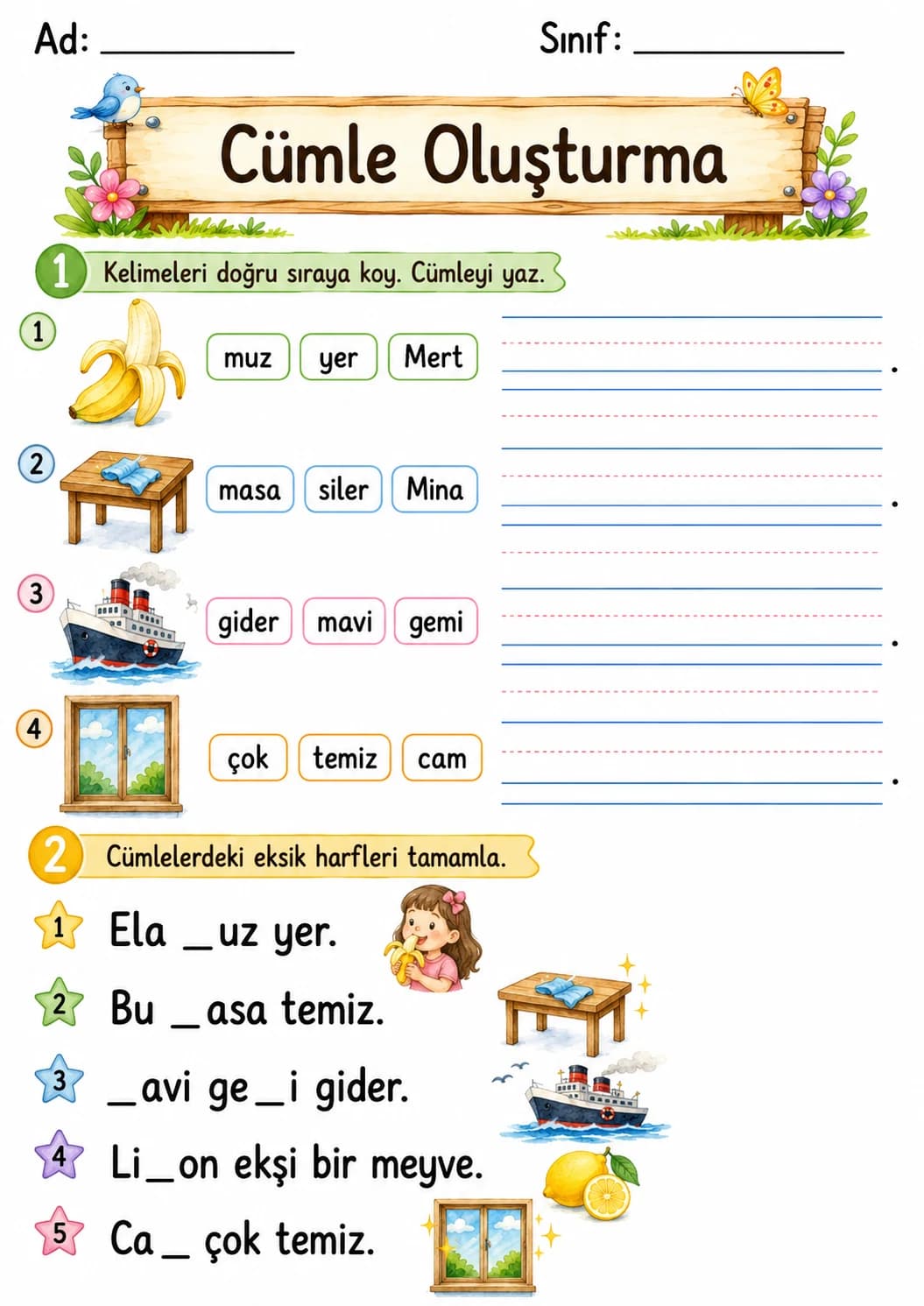 Turkish Letter M Phonics Worksheets Pack page 10 printable worksheet preview
