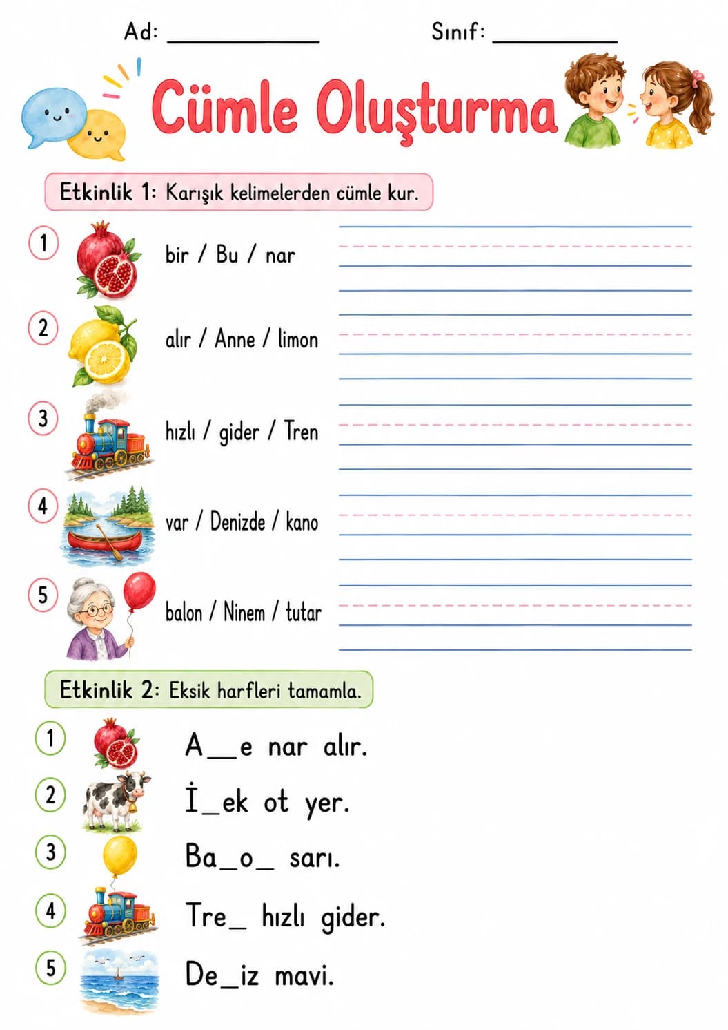 Turkish Letter N Phonics Worksheets Pack page 5 printable worksheet preview