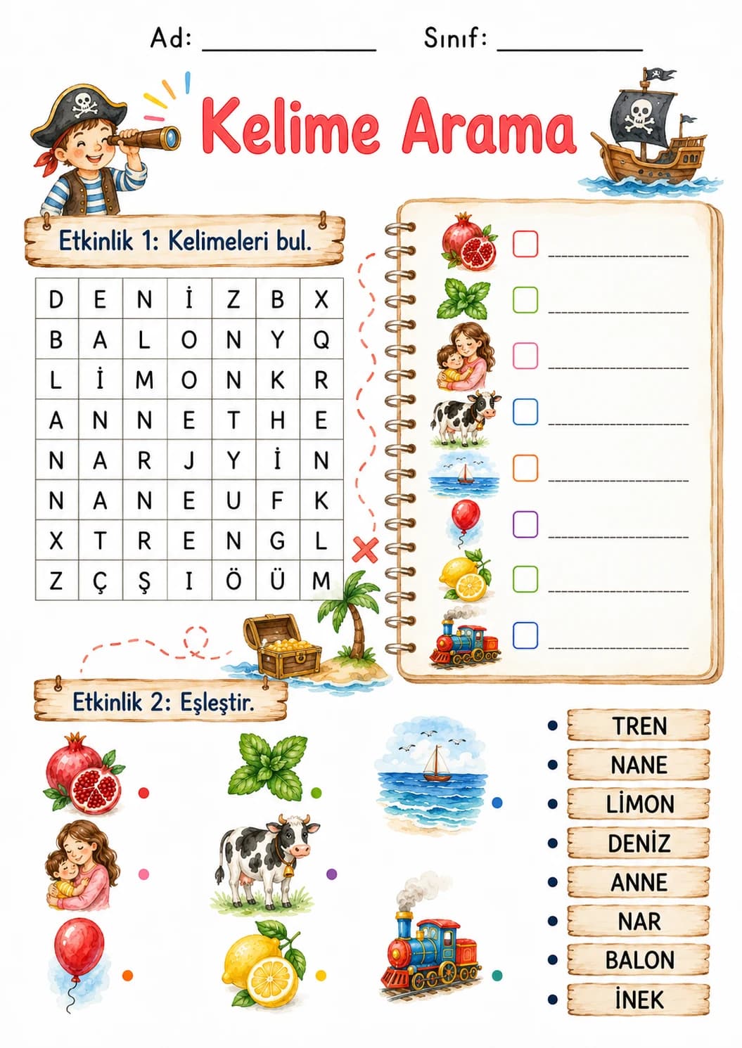Turkish Letter N Phonics Worksheets Pack page 10 printable worksheet preview