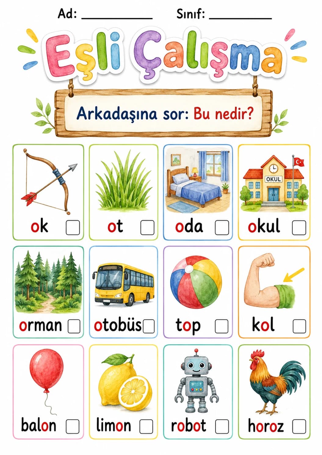 Turkish Letter O Phonics Worksheets Pack page 8 printable worksheet preview