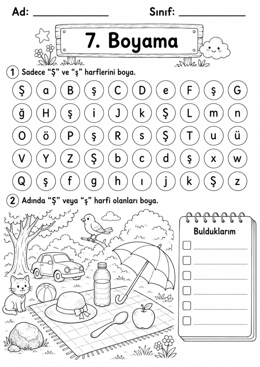 Turkish Letter S Cedilla Phonics Worksheets Pack page 5 printable worksheet preview