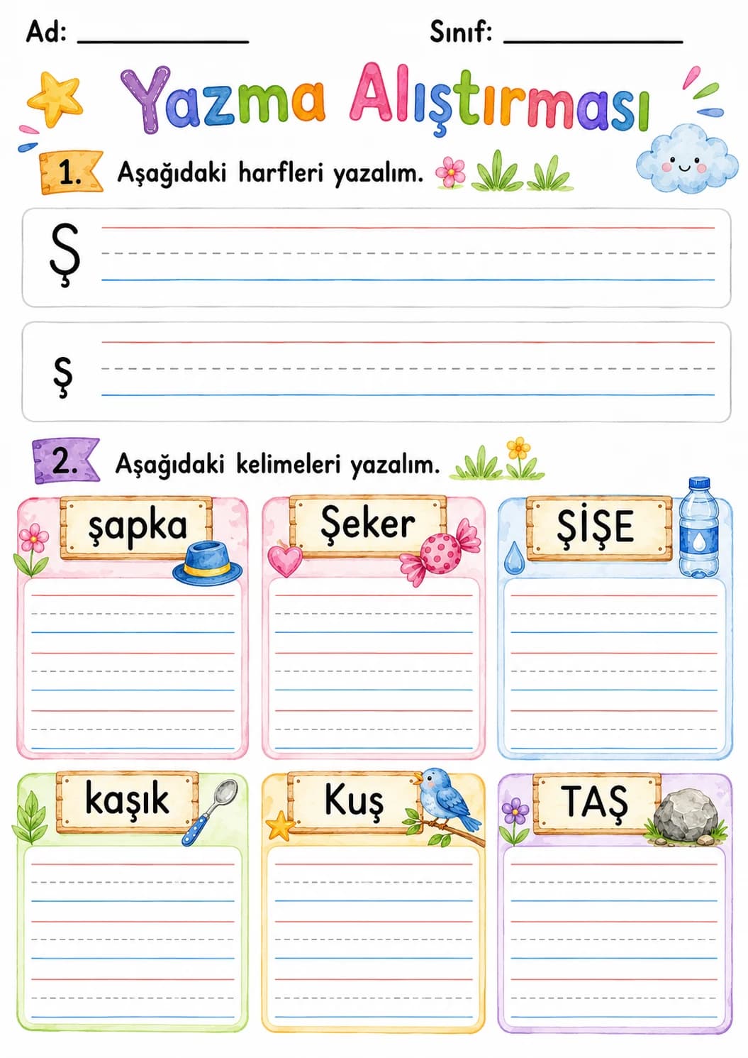 Turkish Letter S Cedilla Phonics Worksheets Pack page 7 printable worksheet preview