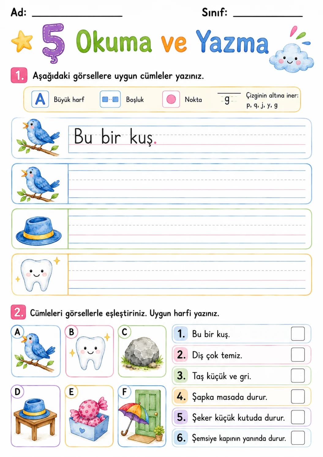 Turkish Letter S Cedilla Phonics Worksheets Pack page 10 printable worksheet preview