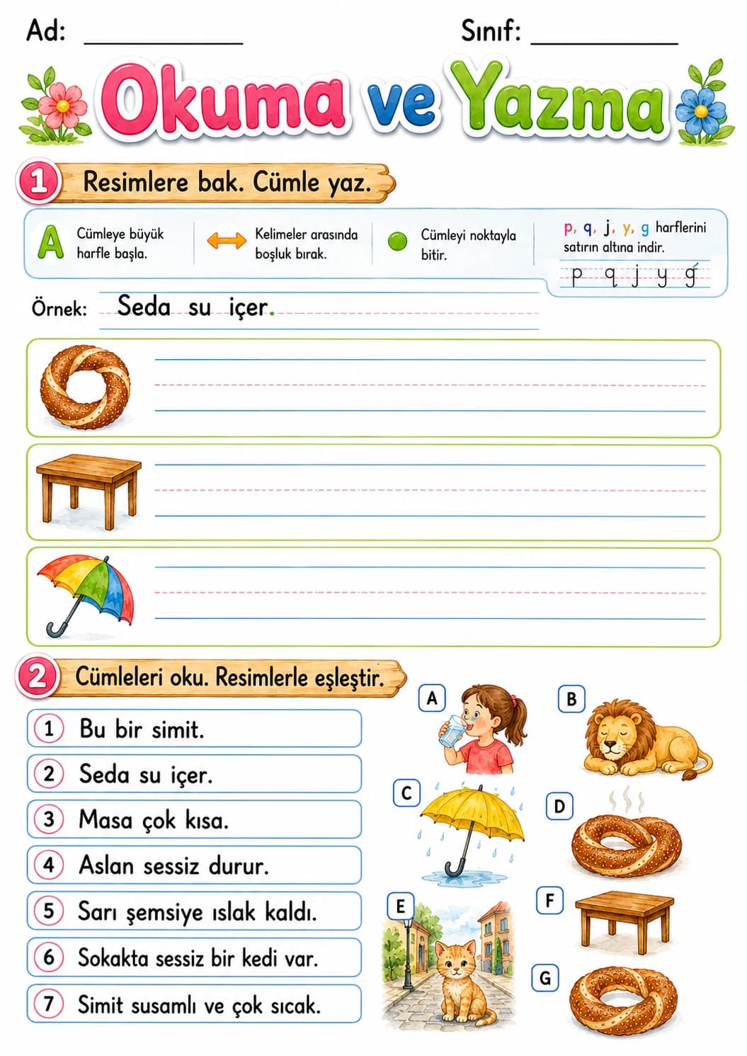Turkish Letter S Phonics Worksheets Pack page 7 printable worksheet preview