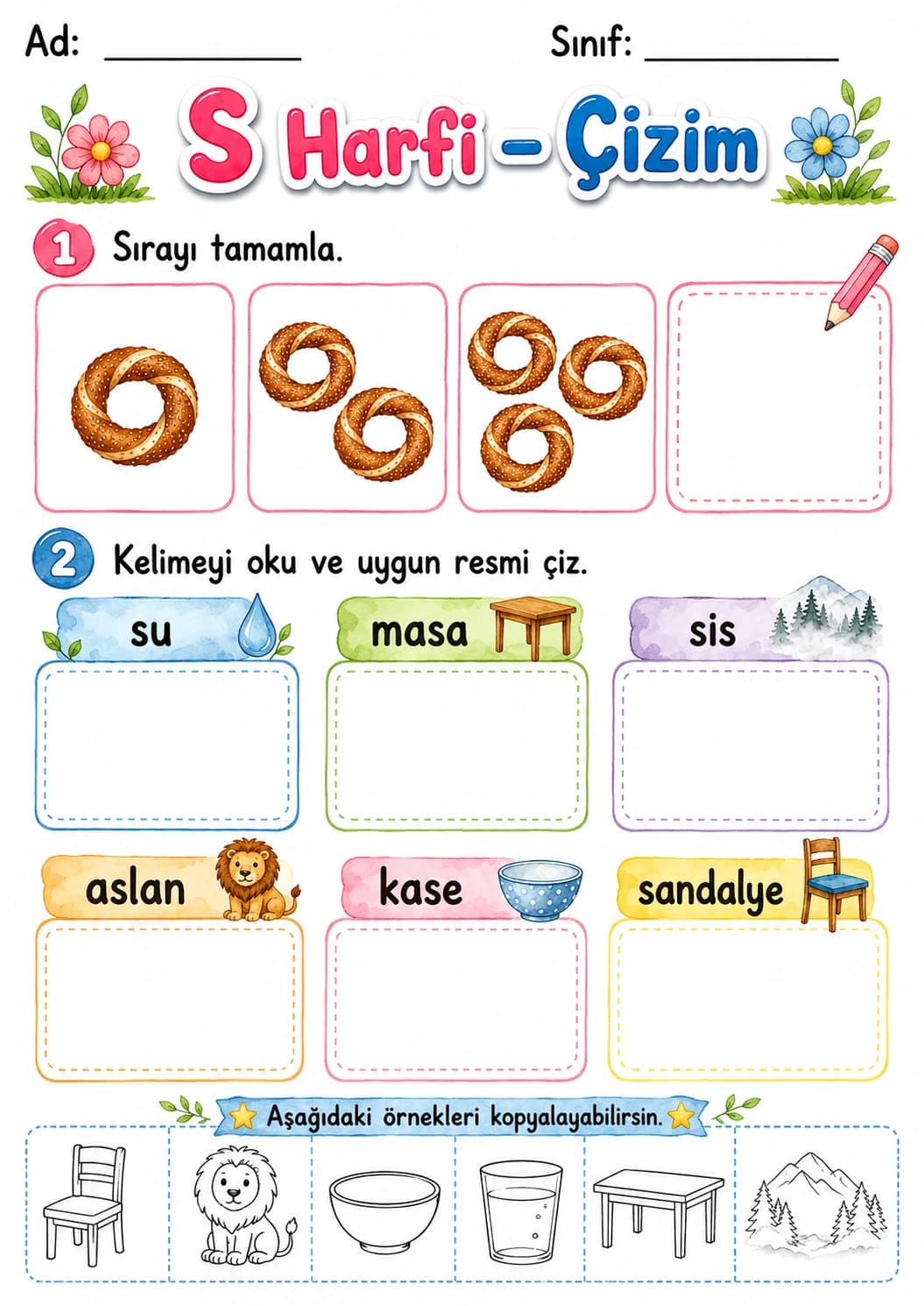 Turkish Letter S Phonics Worksheets Pack page 9 printable worksheet preview