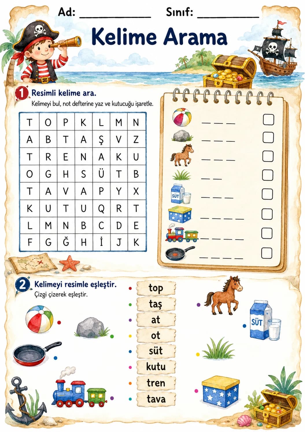 Turkish Letter T Phonics Worksheets Pack page 2 printable worksheet preview