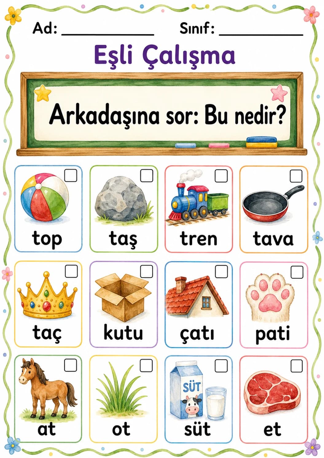 Turkish Letter T Phonics Worksheets Pack page 6 printable worksheet preview
