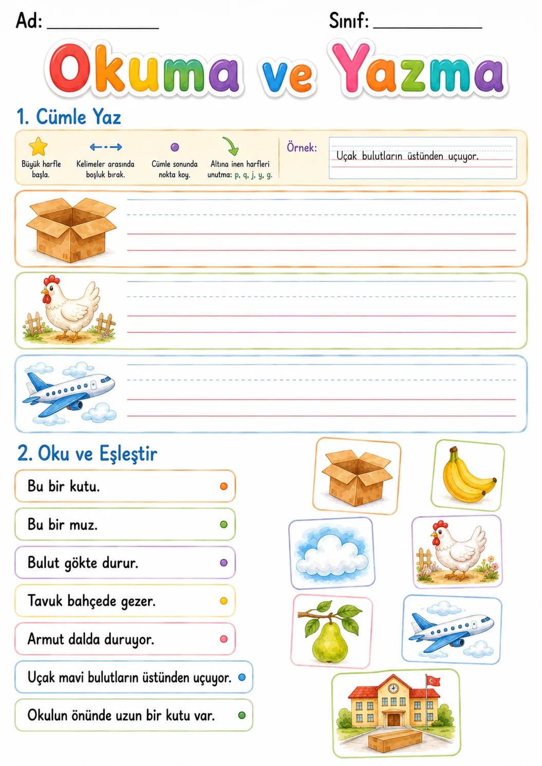 Turkish Letter U Phonics Worksheets Pack page 6 printable worksheet preview