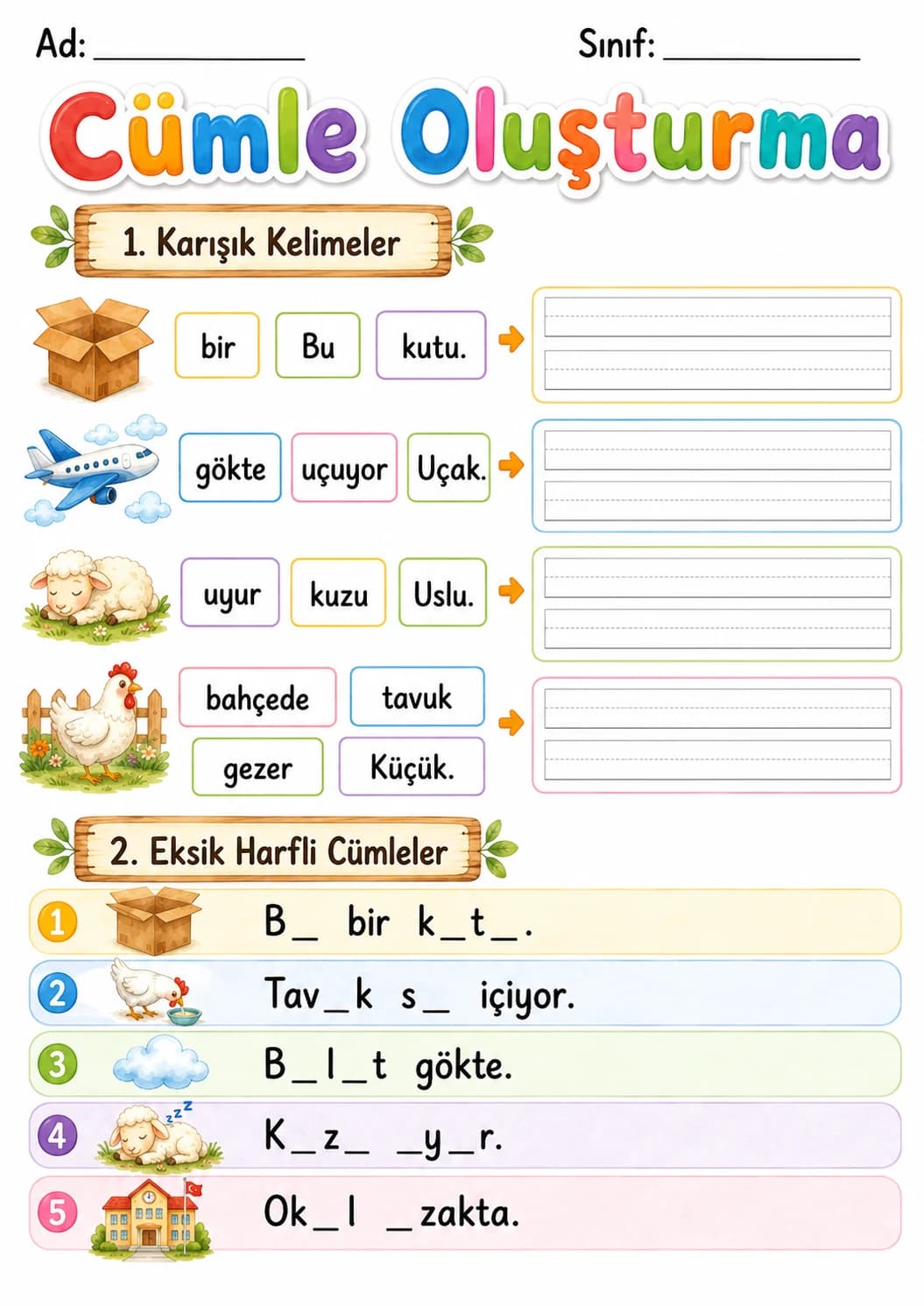 Turkish Letter U Phonics Worksheets Pack page 8 printable worksheet preview