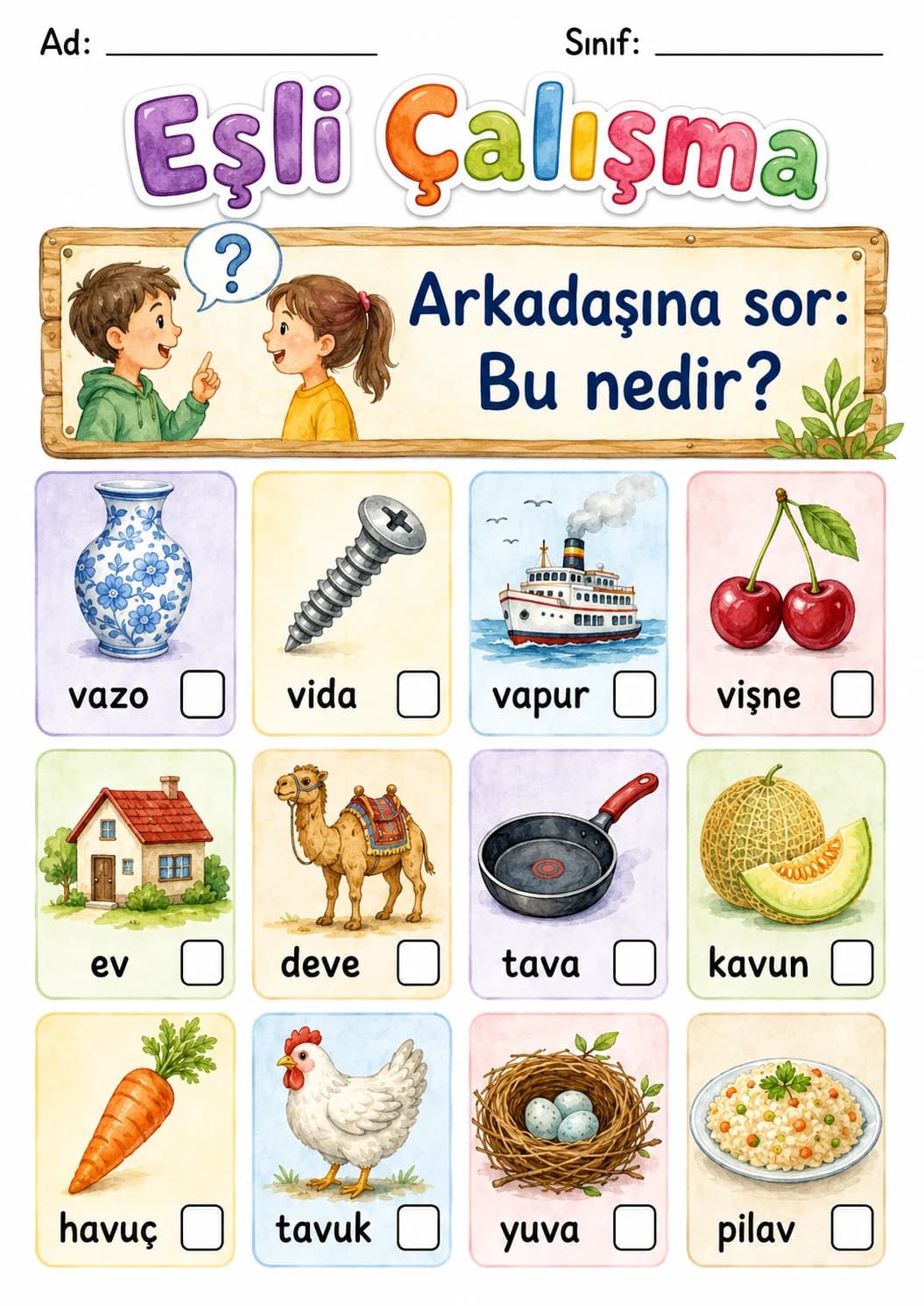 Turkish Letter V Phonics Worksheets Pack page 5 printable worksheet preview