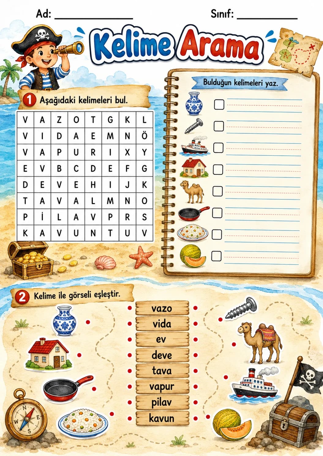 Turkish Letter V Phonics Worksheets Pack page 10 printable worksheet preview