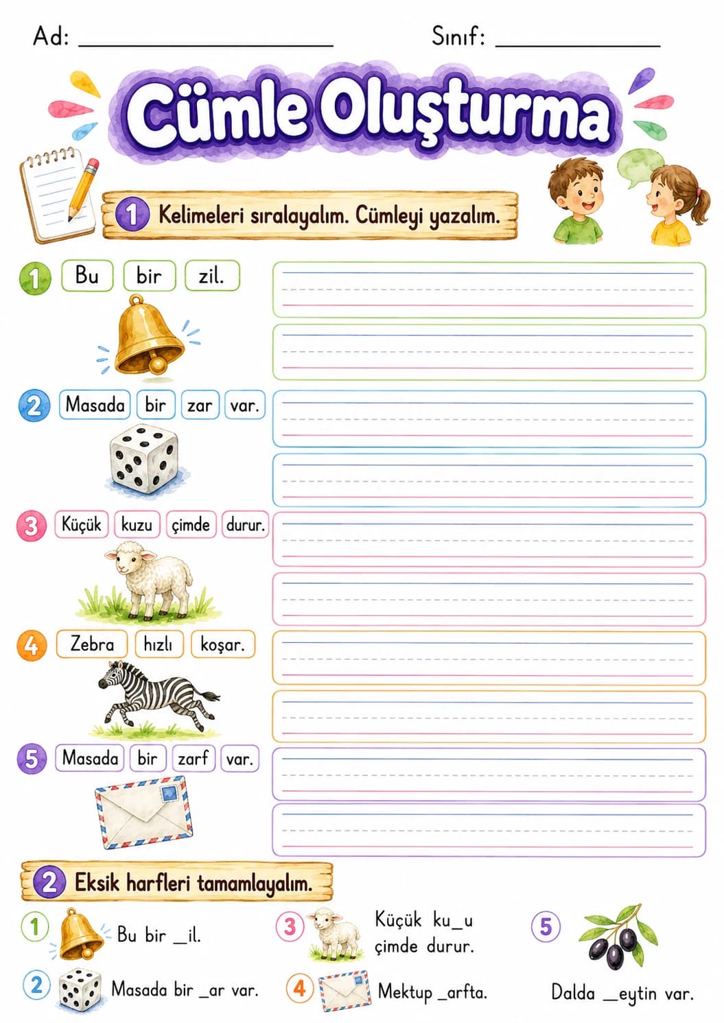 Turkish Letter Z Phonics Worksheets Pack page 10 printable worksheet preview