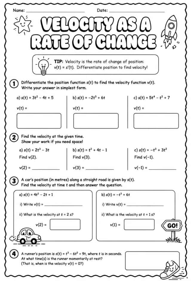 Velocity as a rate of change