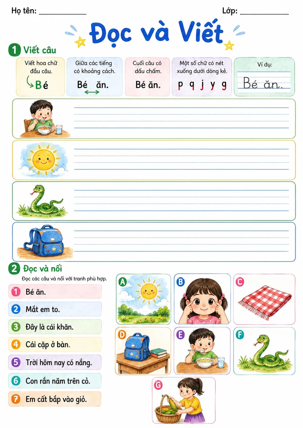 Vietnamese Letter A Breve Phonics Worksheets Pack page 7 printable worksheet preview