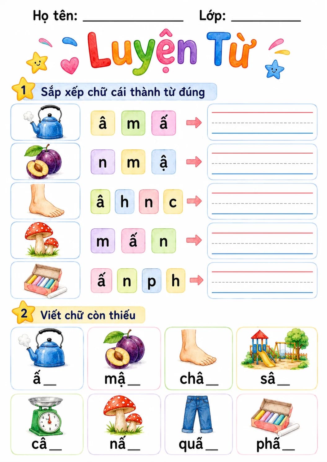 Vietnamese Letter A Circumflex Phonics Worksheets Pack page 4 printable worksheet preview