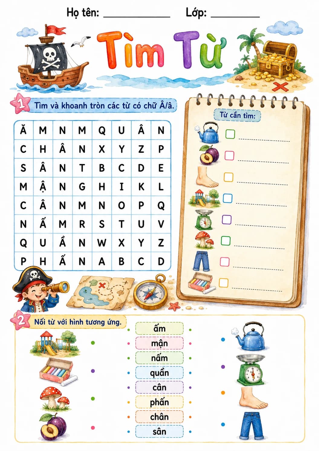 Vietnamese Letter A Circumflex Phonics Worksheets Pack page 7 printable worksheet preview