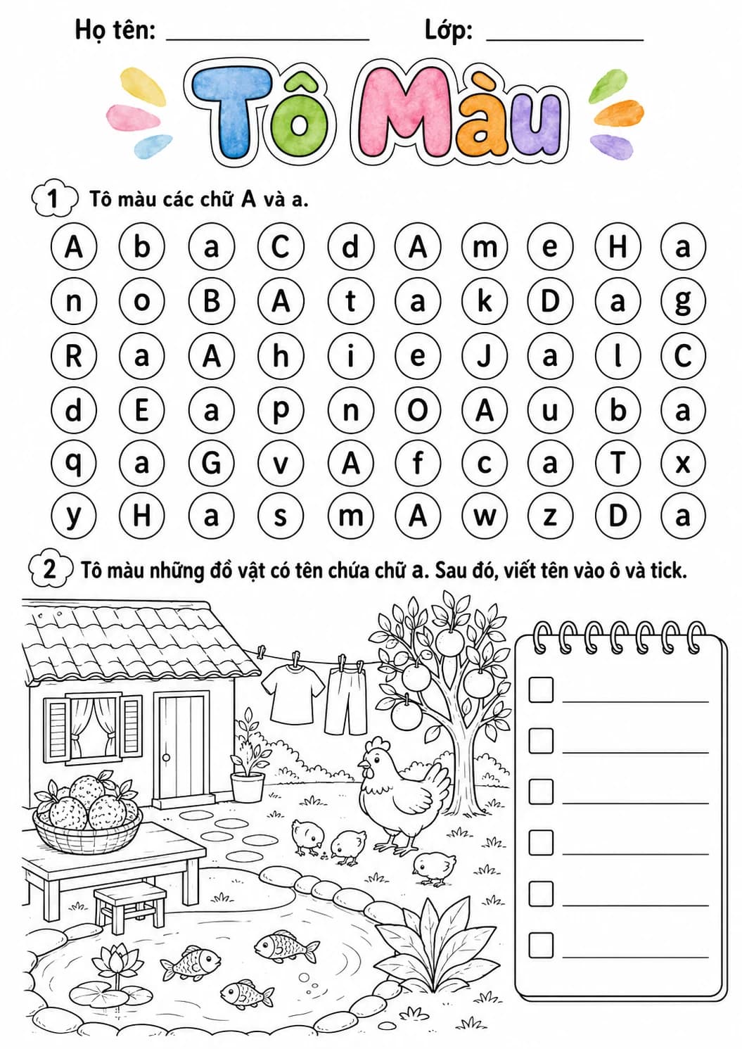Vietnamese Letter A Phonics Worksheets Pack page 9 printable worksheet preview
