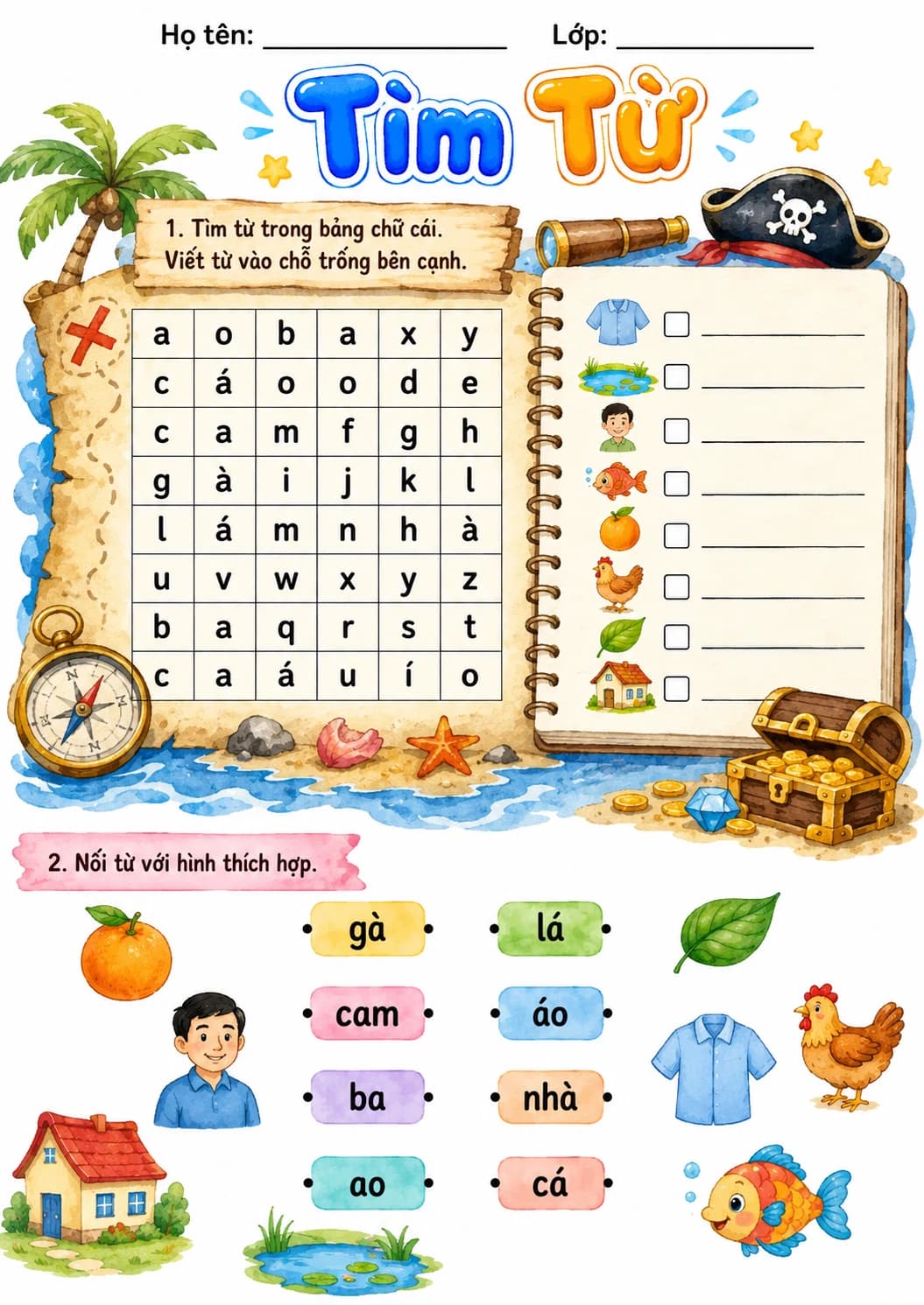 Vietnamese Letter A Phonics Worksheets Pack page 10 printable worksheet preview