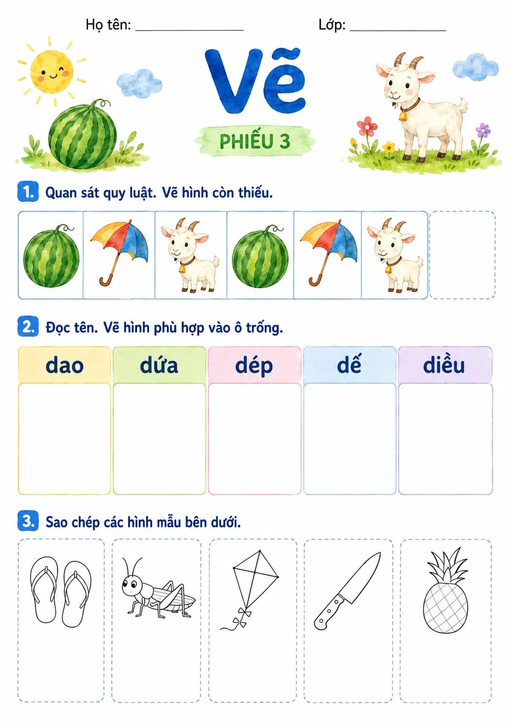 Vietnamese Letter D Phonics Worksheets Pack page 4 printable worksheet preview