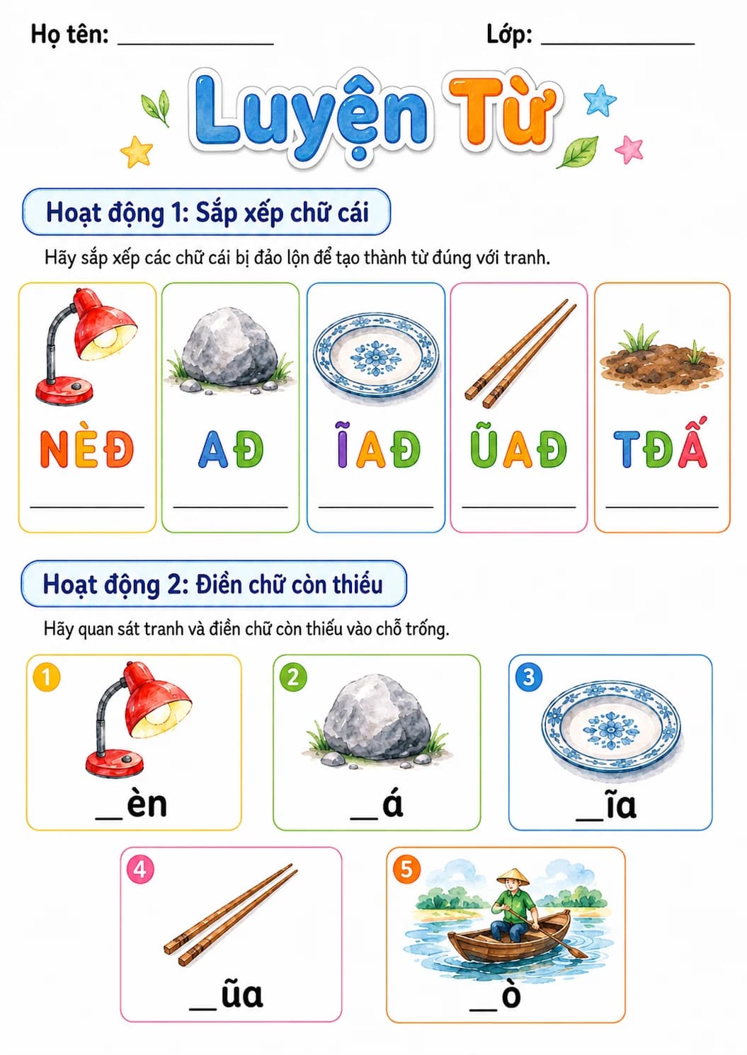 Vietnamese Letter D Stroke Phonics Worksheets Pack page 3 printable worksheet preview