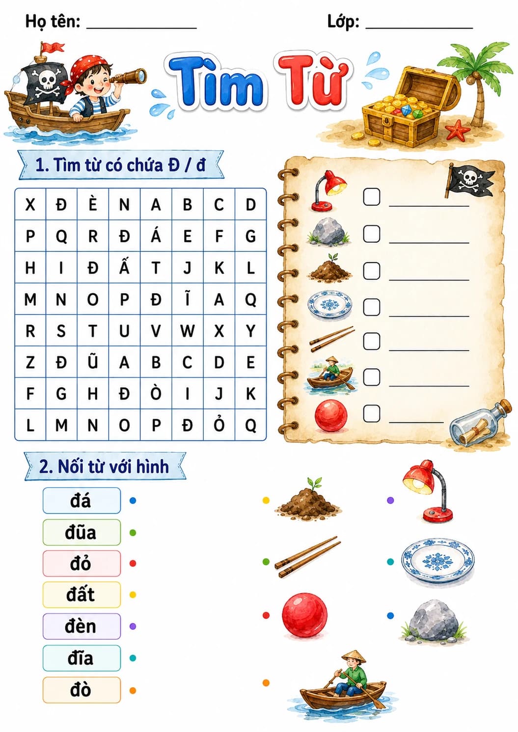 Vietnamese Letter D Stroke Phonics Worksheets Pack page 4 printable worksheet preview