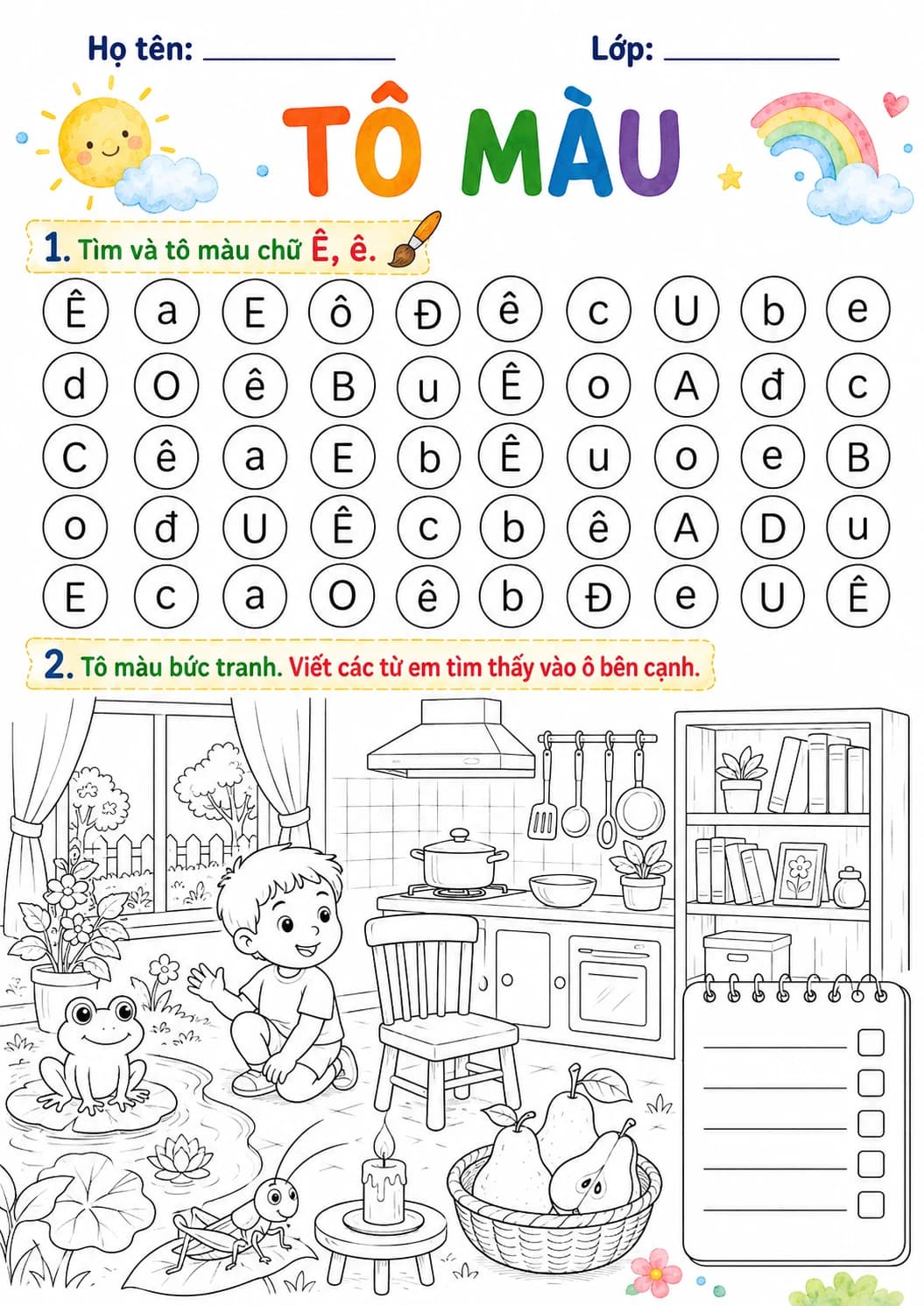 Vietnamese Letter E Circumflex Phonics Worksheets Pack printable worksheet pack preview from KiwiBee