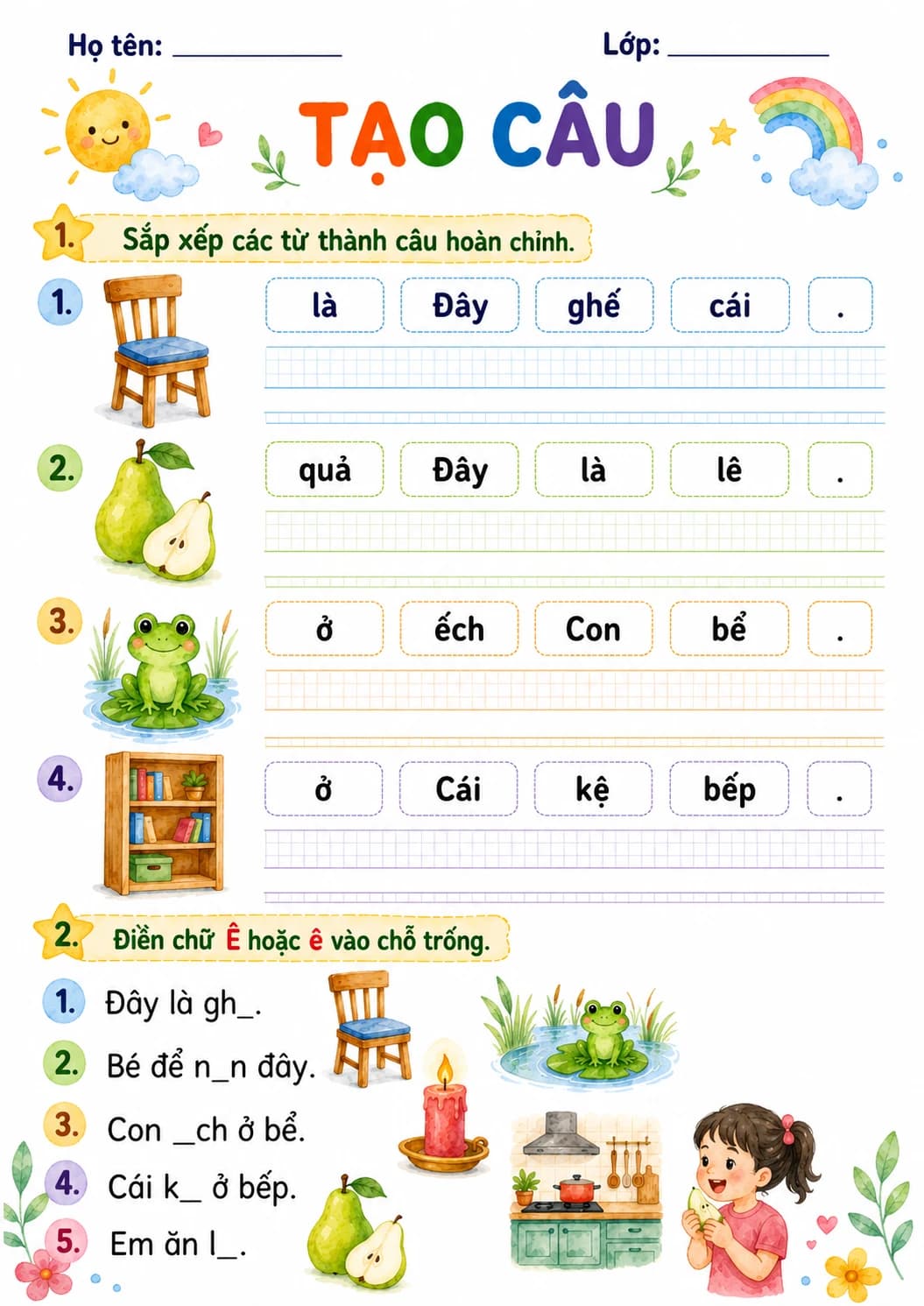 Vietnamese Letter E Circumflex Phonics Worksheets Pack page 6 printable worksheet preview