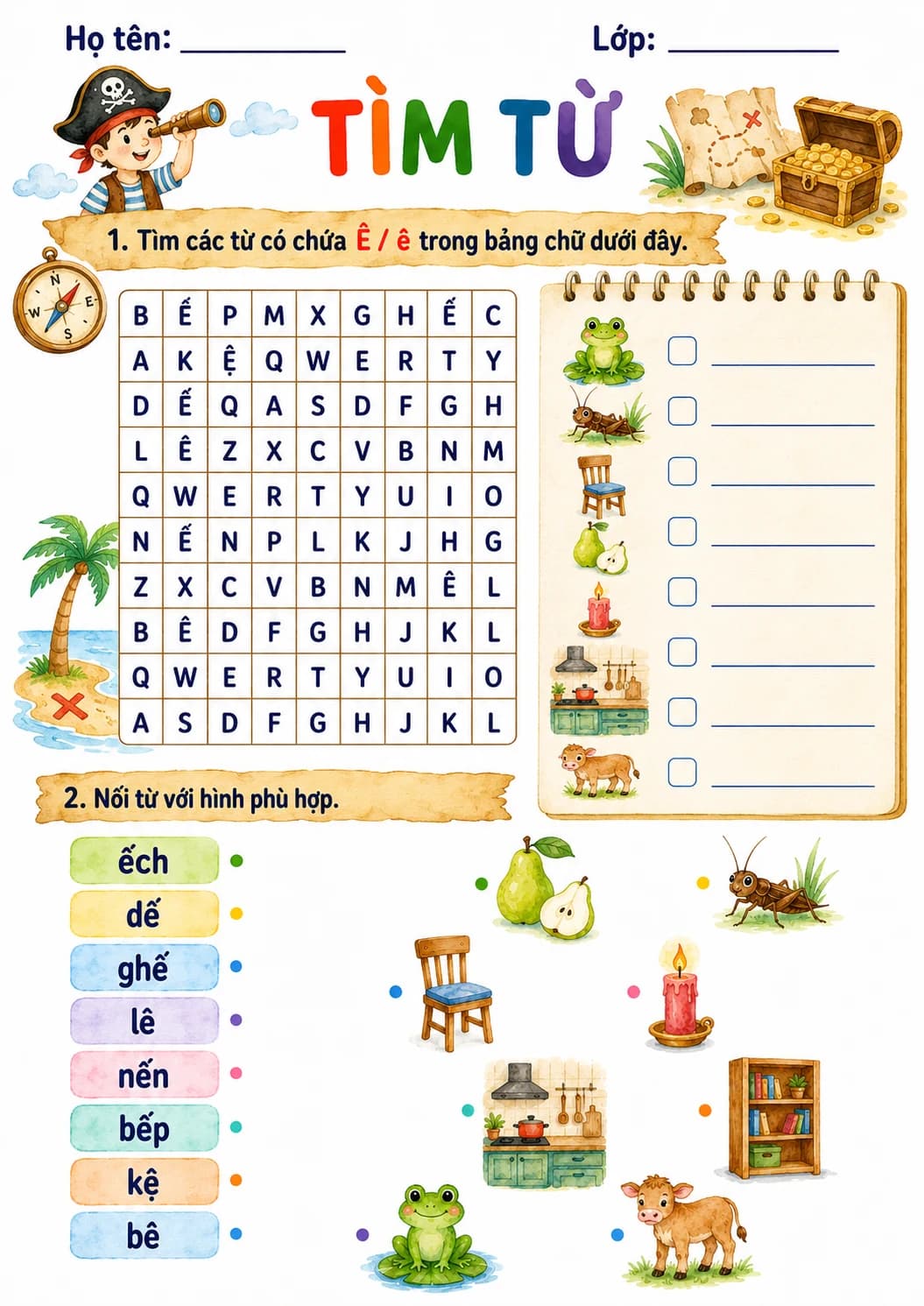 Vietnamese Letter E Circumflex Phonics Worksheets Pack page 8 printable worksheet preview