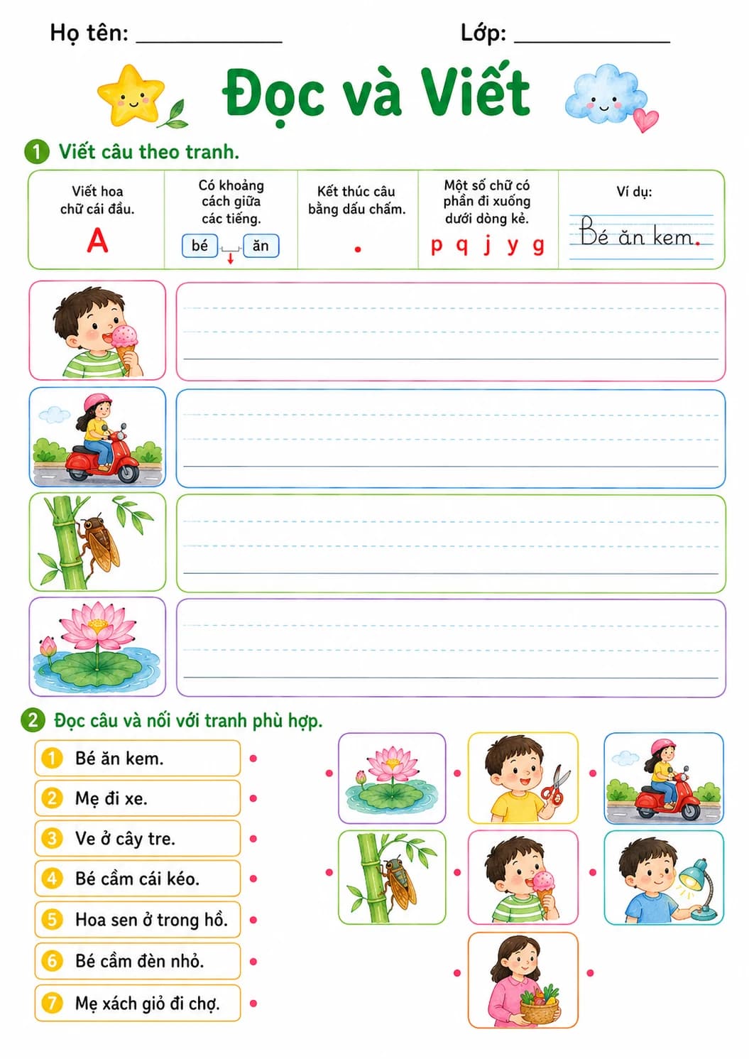 Vietnamese Letter E Phonics Worksheets Pack printable worksheet pack preview from KiwiBee