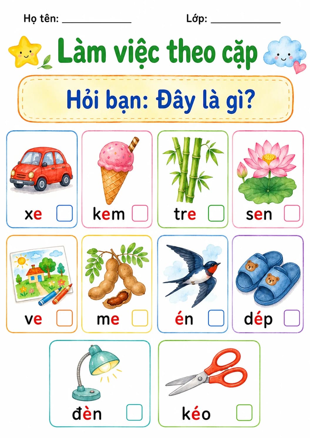 Vietnamese Letter E Phonics Worksheets Pack page 5 printable worksheet preview