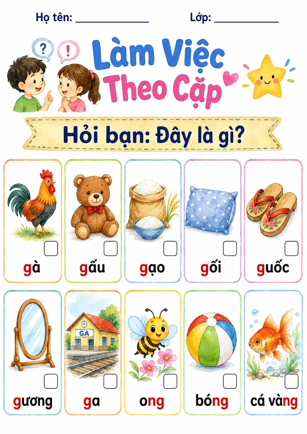 Vietnamese Letter G Phonics Worksheets Pack printable worksheet pack preview from KiwiBee