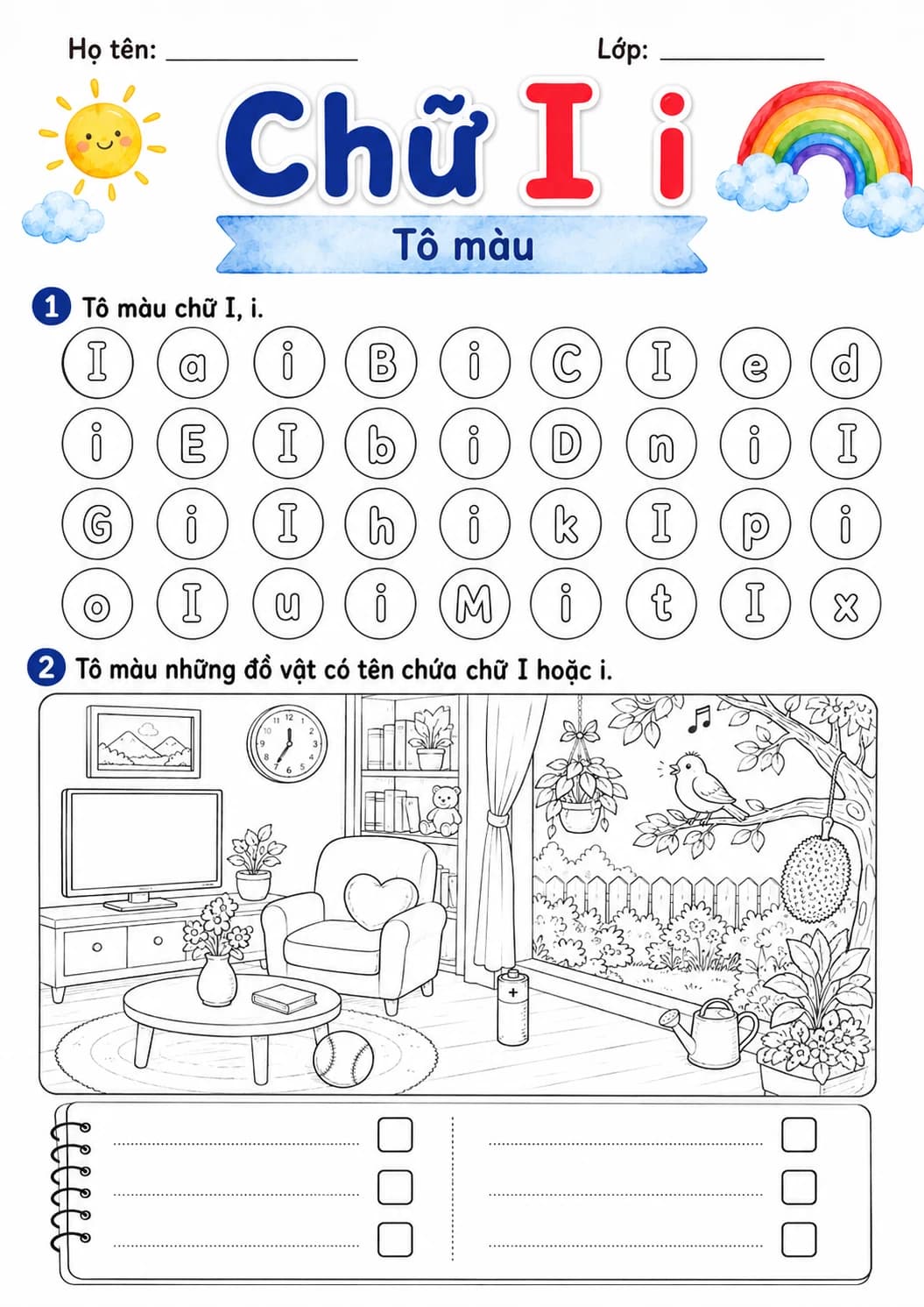 Vietnamese Letter I Phonics Worksheets Pack printable worksheet pack preview from KiwiBee