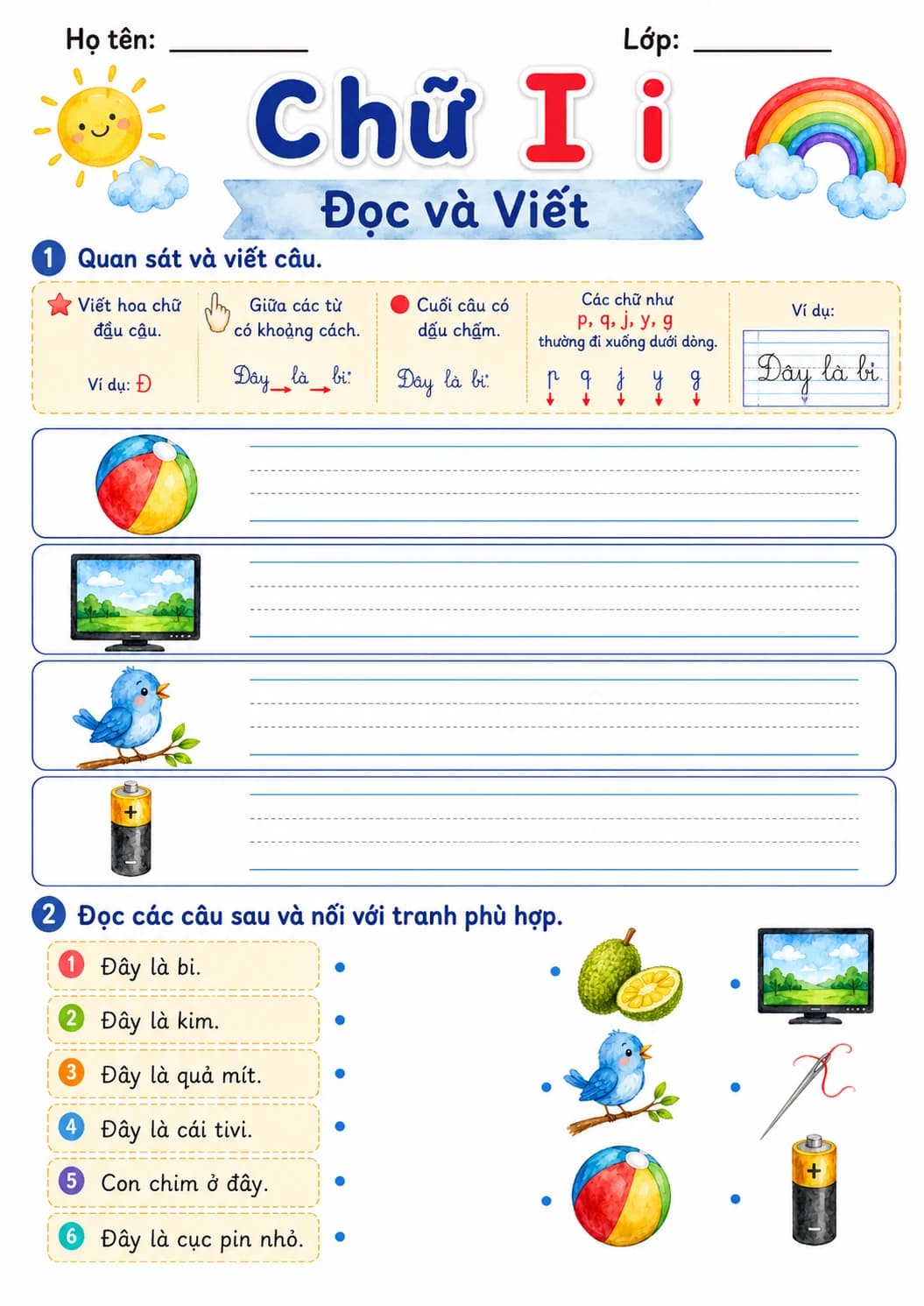 Vietnamese Letter I Phonics Worksheets Pack page 9 printable worksheet preview